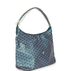 Goyard Goyardine Pearly Blue Boheme Hobo Bag Palladium Hardware