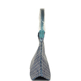 Goyard Goyardine Pearly Blue Boheme PM Hobo Bag Palladium Hardware