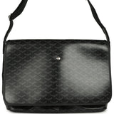 Goyard Goyardine Canvas Black Capetien MM Messenger Bag Palladium Hardware