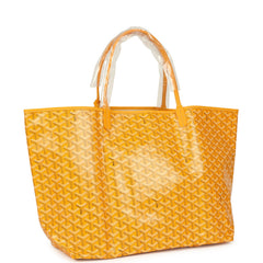 Goyard Goyardine Yellow Saint Louis GM Tote Bag Palladium Hardware