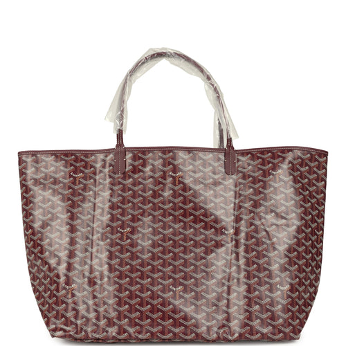 Goyard Goyardine Burgundy Saint Louis GM Tote Bag Palladium Hardware