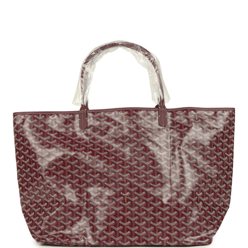 Goyard Goyardine Burgundy Saint Louis GM Tote Bag Palladium Hardware