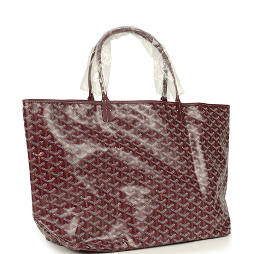 Goyard Goyardine Burgundy Saint Louis GM Tote Bag Palladium Hardware