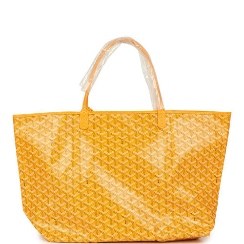 Goyard Goyardine Yellow Saint Louis GM Tote Bag Palladium Hardware
