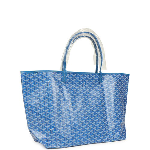 Goyard Goyardine Sky Blue Saint Louis GM Tote Bag Palladium Hardware