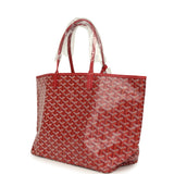 Goyard Goyardine Red Saint Louis PM Tote Bag Palladium Hardware