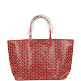 Goyard Goyardine Red Saint Louis PM Tote Bag Palladium Hardware