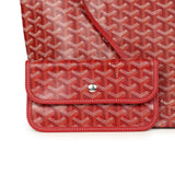 Goyard Goyardine Red Saint Louis PM Tote Bag Palladium Hardware