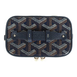 Goyard Goyardine Canvas Navy Blue Nano Muse Vanity Bag Palladium Hardware