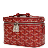 Goyard Goyardine Canvas Red Mini Muse Vanity Bag Palladium Hardware