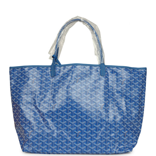 Goyard Goyardine Sky Blue Saint Louis GM Tote Bag Palladium Hardware