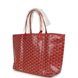 Goyard Goyardine Red Saint Louis PM Tote Bag Palladium Hardware