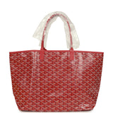 Goyard Goyardine Red Saint Louis PM Tote Bag Palladium Hardware