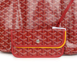 Goyard Goyardine Red Saint Louis PM Tote Bag Palladium Hardware
