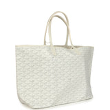 Goyard Goyardine White Saint Louis PM Tote Bag Palladium Hardware