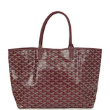 Goyard Goyardine Canvas Burgundy Saint Louis PM Tote Palladium Hardware