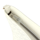 Goyard Goyardine Canvas White Conti Pouch Palladium Hardware