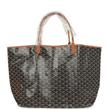 Goyard Goyardine Black and Brown St. Louis GM Tote Bag Palladium Hardware
