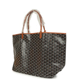 Goyard Goyardine Black and Brown St. Louis GM Tote Bag Palladium Hardware