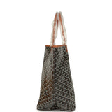 Goyard Goyardine Black and Brown St. Louis GM Tote Bag Palladium Hardware