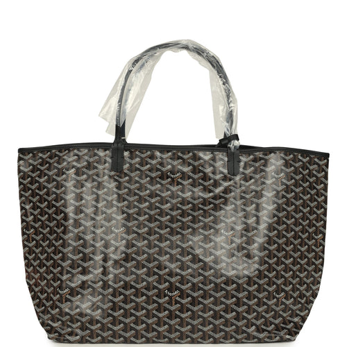 Goyard Goyardine Black Saint Louis GM Tote Bag Palladium Hardware