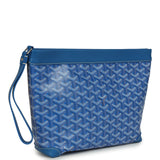 Goyard Goyardine Canvas Sky Blue Conti Pouch Palladium Hardware