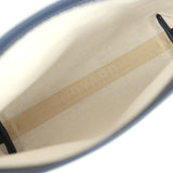 Goyard Goyardine Canvas Navy Blue Conti Pouch Palladium Hardware