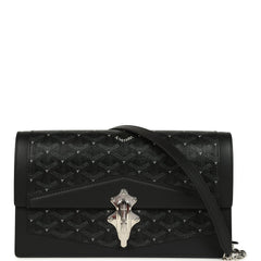Goyard Goyardine Canvas Deep Black Capitonnage Duchesse Marie-Caroline Bag Palladium Hardware