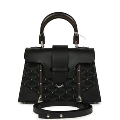 Goyard Capitonnage Structuré Saigon Mini Bag Deep Black Goyardine Canvas Palladium Hardware