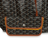 Goyard Goyardine Black and Brown Saint Louis PM Tote Bag Palladium Hardware
