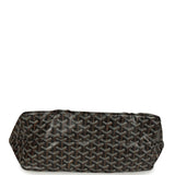 Goyard Goyardine Black and Brown Saint Louis PM Tote Bag Palladium Hardware