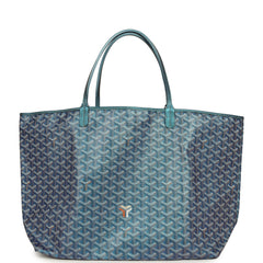 Goyard Goyardine Pearly Blue Saint Louis GM Tote Bag Palladium Hardware