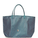 Goyard Goyardine Pearly Blue Saint Louis GM Tote Bag Palladium Hardware
