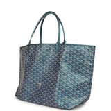 Goyard Goyardine Pearly Blue Saint Louis GM Tote Bag Palladium Hardware