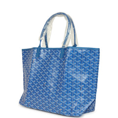 Goyard Goyardine Sky Blue Saint Louis PM Tote Bag Palladium Hardware