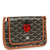 Goyard Goyardine Canvas Black and Tan Ladybug Plumet Pocket Wallet Palladium Hardware