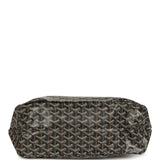 Goyard Goyardine Canvas Black and Brown Hand-Painted Coeur Ruban Saint Louis PM Tote Palladium Hardware