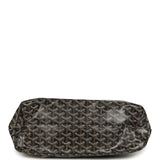 Goyard Goyardine Canvas Black and Brown Hand-Painted Heart Boheme Hobo PM Palladium Hardware
