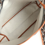 Goyard Goyardine Canvas Black and Brown Hand-Painted Heart Boheme Hobo PM Palladium Hardware