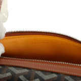 Goyard Goyardine Canvas Bonbonnière Bag Black and Brown Chevroches Calfskin Palladium Hardware