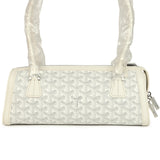 Goyard Goyardine Canvas Bonbonnière Bag White Chevroches Calfskin Palladium Hardware - Thumbnail View 6