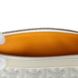 Goyard Goyardine Canvas Bonbonnière Bag White Chevroches Calfskin Palladium Hardware - Thumbnail View 9