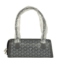 Goyard Goyardine Canvas Bonbonnière Bag Grey Chevroches Calfskin Palladium Hardware