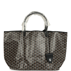 Goyard Goyardine Black Saint Louis GM Tote Bag Palladium Hardware