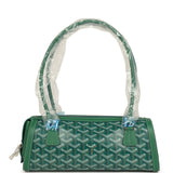 Goyard Goyardine Canvas Bonbonnière Bag Green Chevroches Calfskin Palladium Hardware - Thumbnail View 1