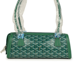 Goyard Goyardine Canvas Bonbonnière Bag Green Chevroches Calfskin Palladium Hardware