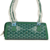 Goyard Goyardine Canvas Bonbonnière Bag Green Chevroches Calfskin Palladium Hardware - Thumbnail View 2