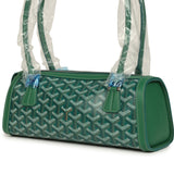 Goyard Goyardine Canvas Bonbonnière Bag Green Chevroches Calfskin Palladium Hardware - Thumbnail View 5