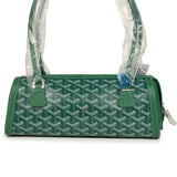 Goyard Goyardine Canvas Bonbonnière Bag Green Chevroches Calfskin Palladium Hardware - Thumbnail View 6