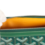 Goyard Goyardine Canvas Bonbonnière Bag Green Chevroches Calfskin Palladium Hardware - Thumbnail View 10